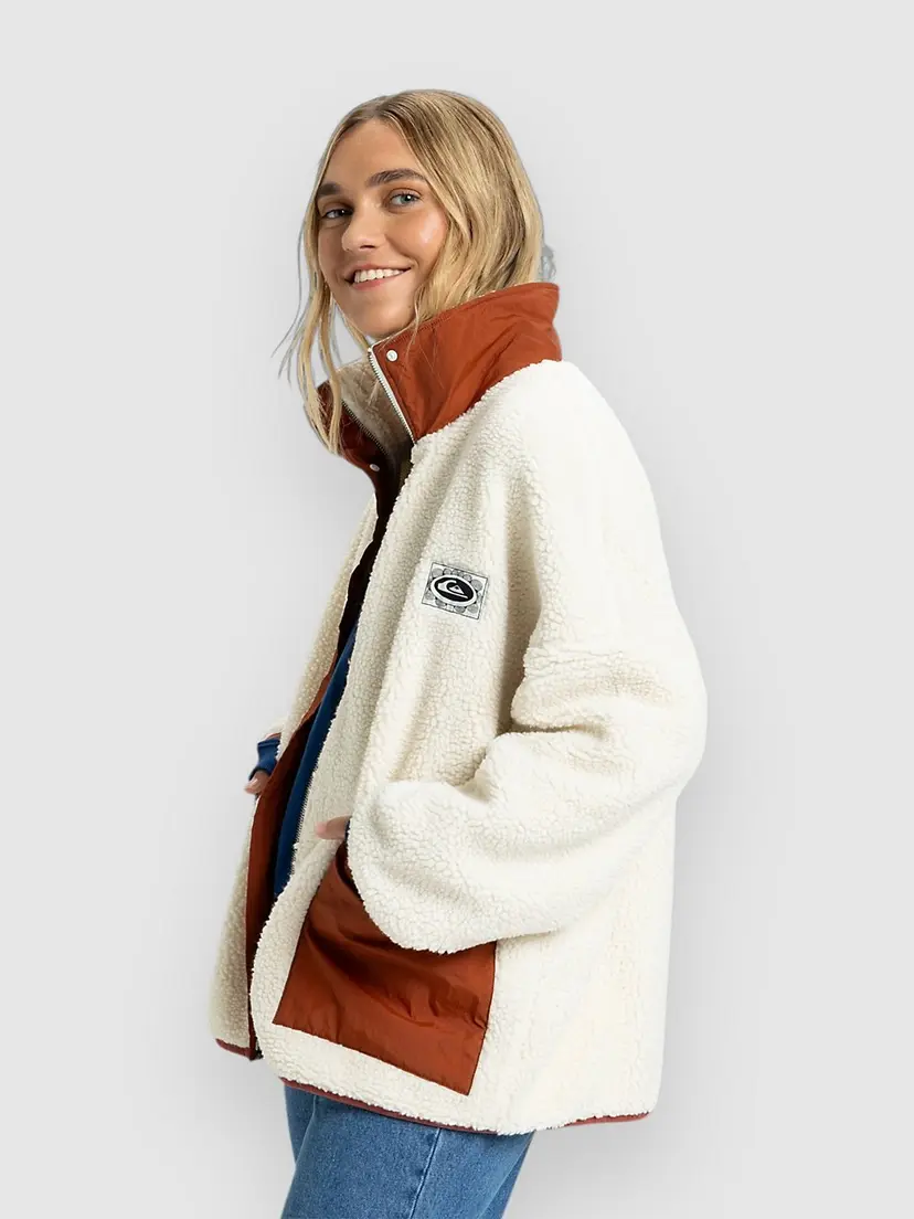 Quiksilver Quiksilver Minto Sherpa Fleece Jakke hvit