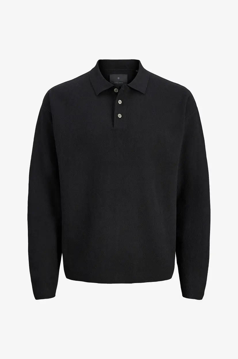 Jack & Jones Junior Pullover jprBlabradfort Knit Polo LN Jnr - Svart