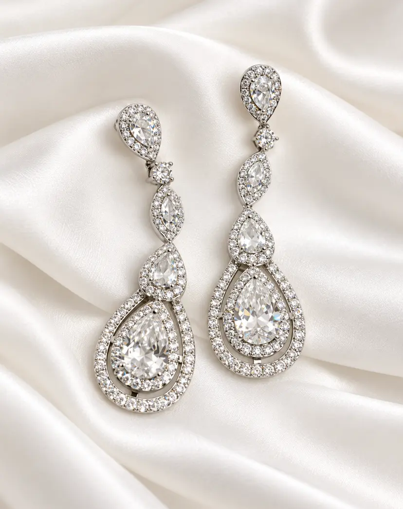 Aiyanna Drop Silver Earring