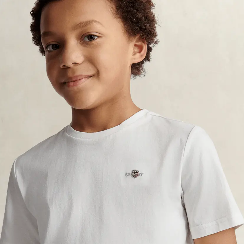 GANT Gant - T-skjorte Shield Jr SS White
