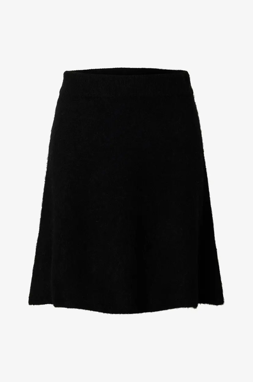 Selected Women Skjørt slfLulu Brushed HW Knit - Svart