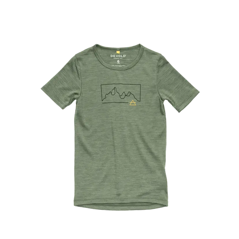 Devold Devold - Active Outline T-skjorte Barn - Size 2 - Grønn