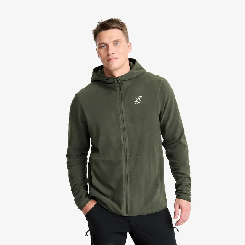 RevolutionRace Hiker Fleece Hoodie Herre Kambaba Green