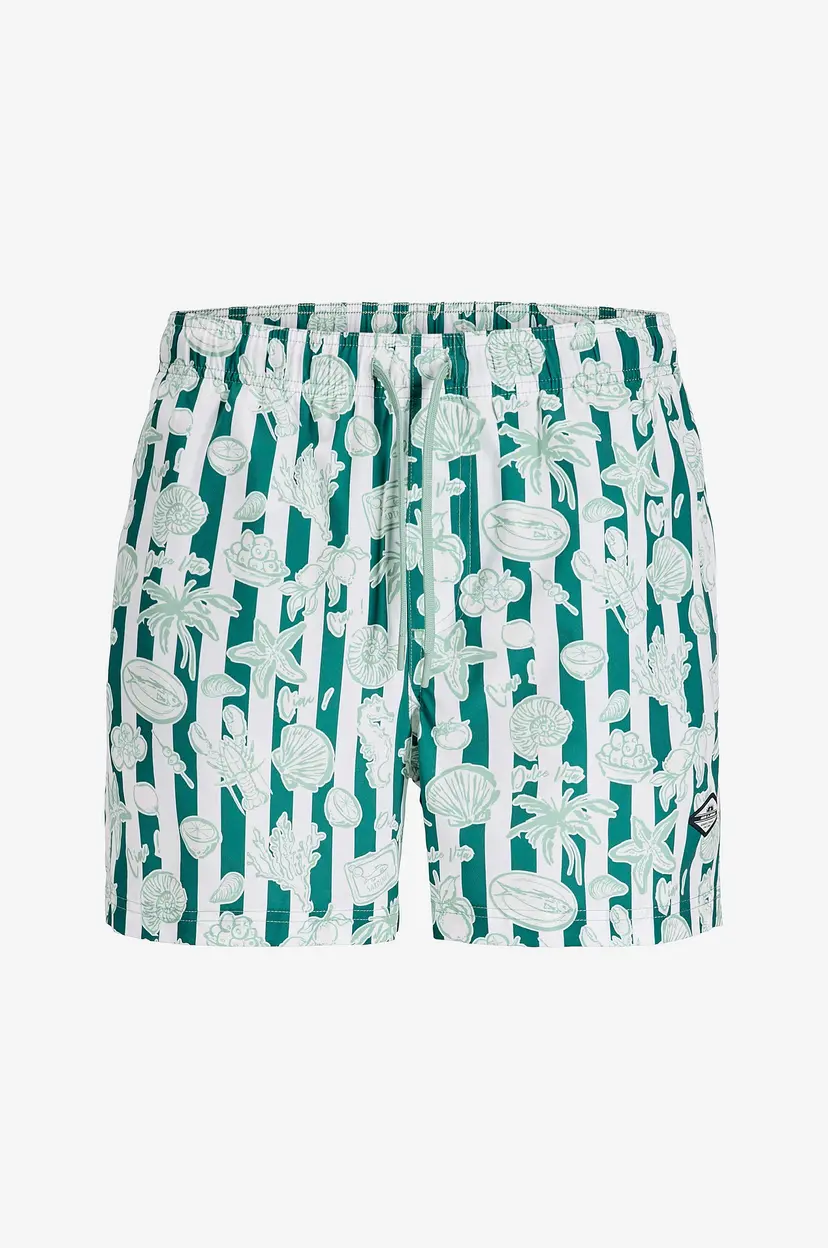 Jack & Jones Badebukse jpstMaui Vibes Novelty Aop Swim Short - Grønn