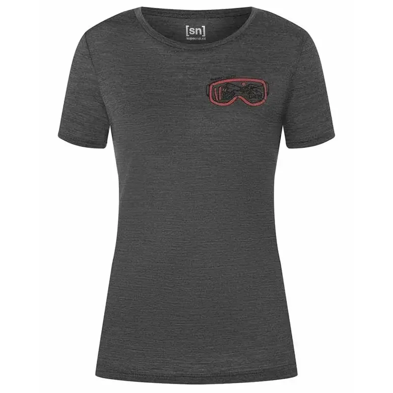 Super.Natural Super.natural Goggle Tee Women Black/Red/Silver