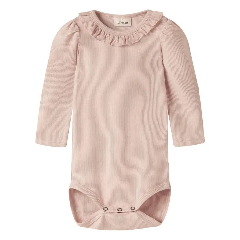Lil`Atelier Lil'Atelier - Body med rysjekrage Frijo Peach Whip