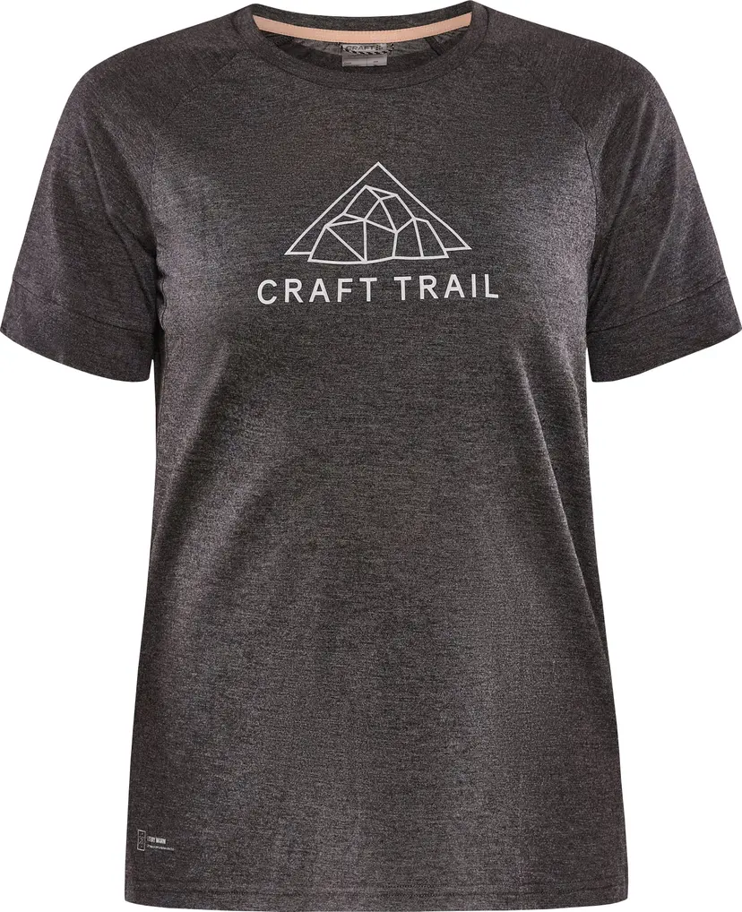 Craft Craft Women's Advance Trail Wool Short Sleeve Tee Black Melange