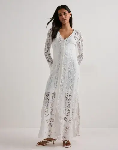 Vero Moda Vero Moda - Hvit - Vmkennedy Ls Ankle Dress Jrs Exp