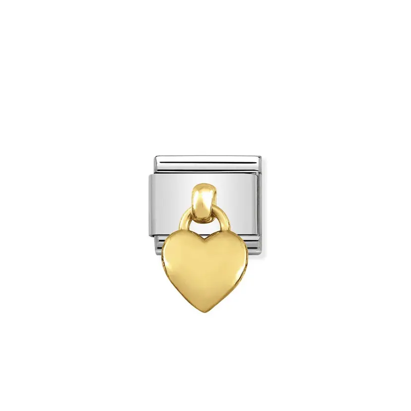 Nomination Charm Heart Gold
