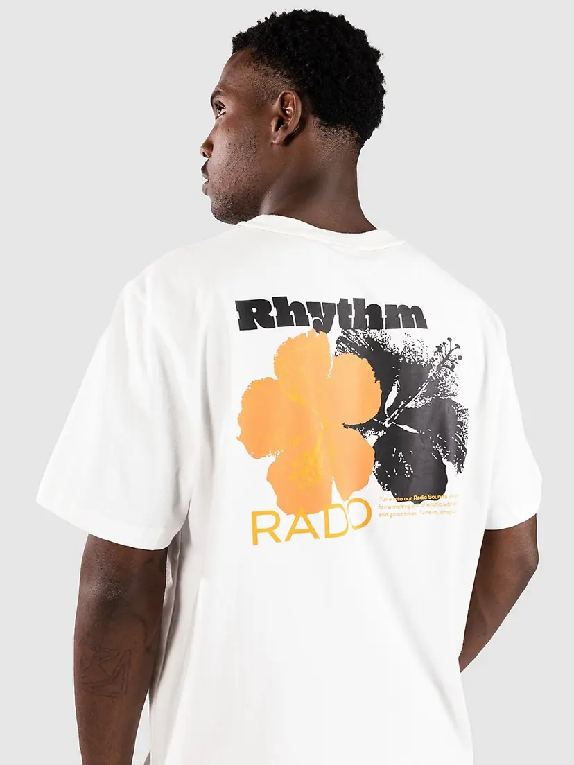 Rhythm Rhythm Tropic Radio T-skjorte hvit