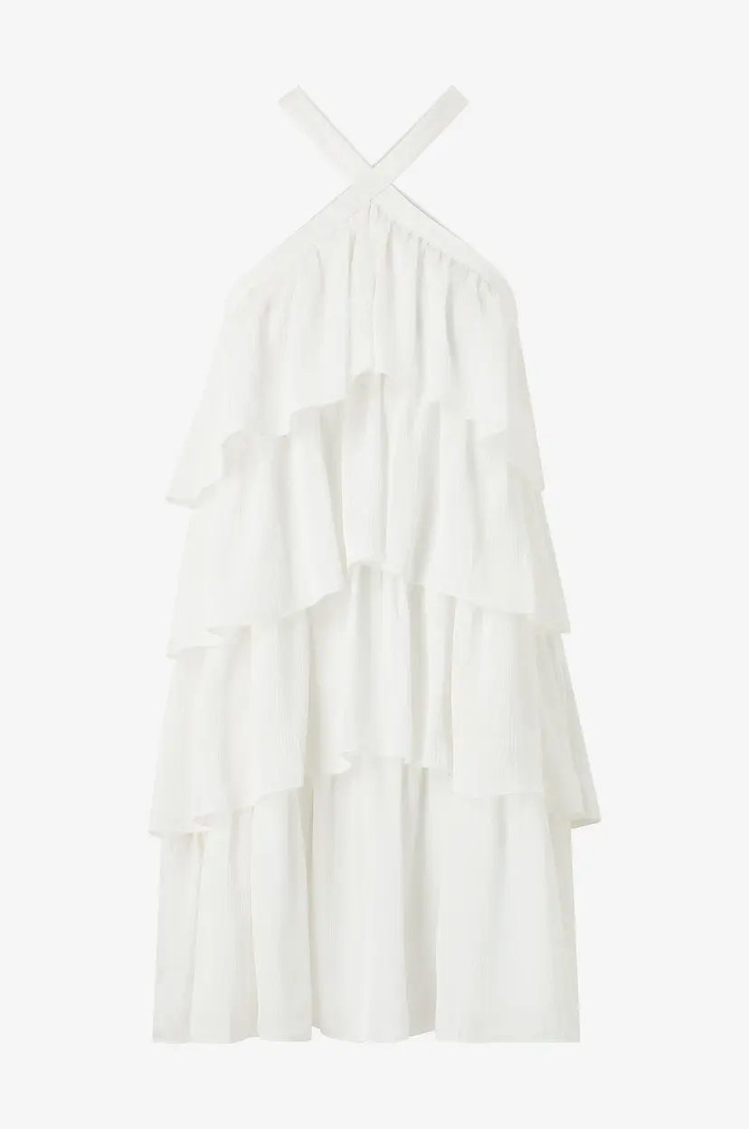 Vila Kjole viFiluka H/N S/L Short Dress - Hvit