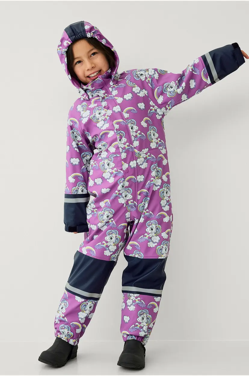 Ellos Collection Regndress Regna med fleecefor - Lilla