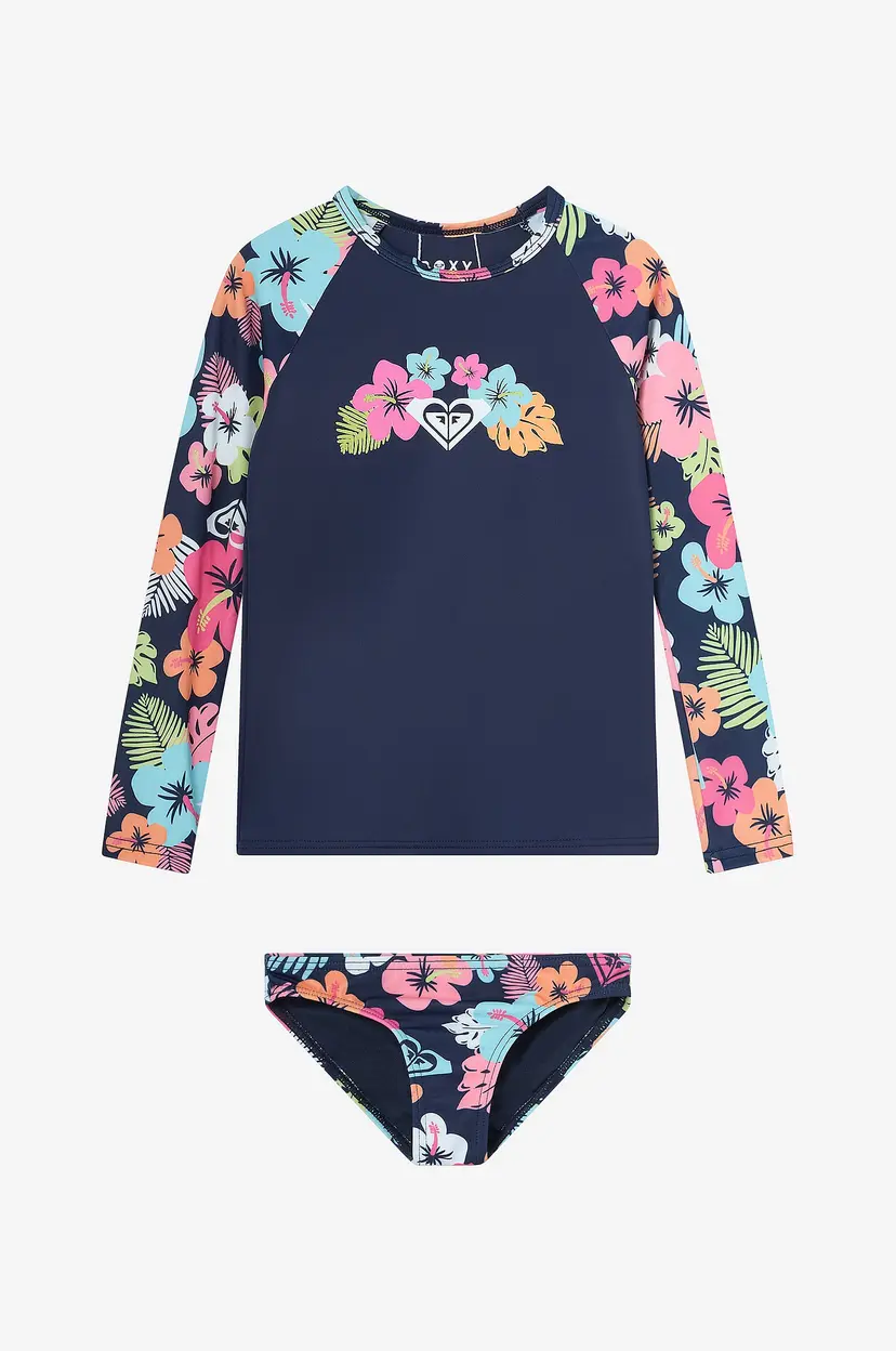 Roxy Bikinisett Morning Flower Lycra Set - Blå