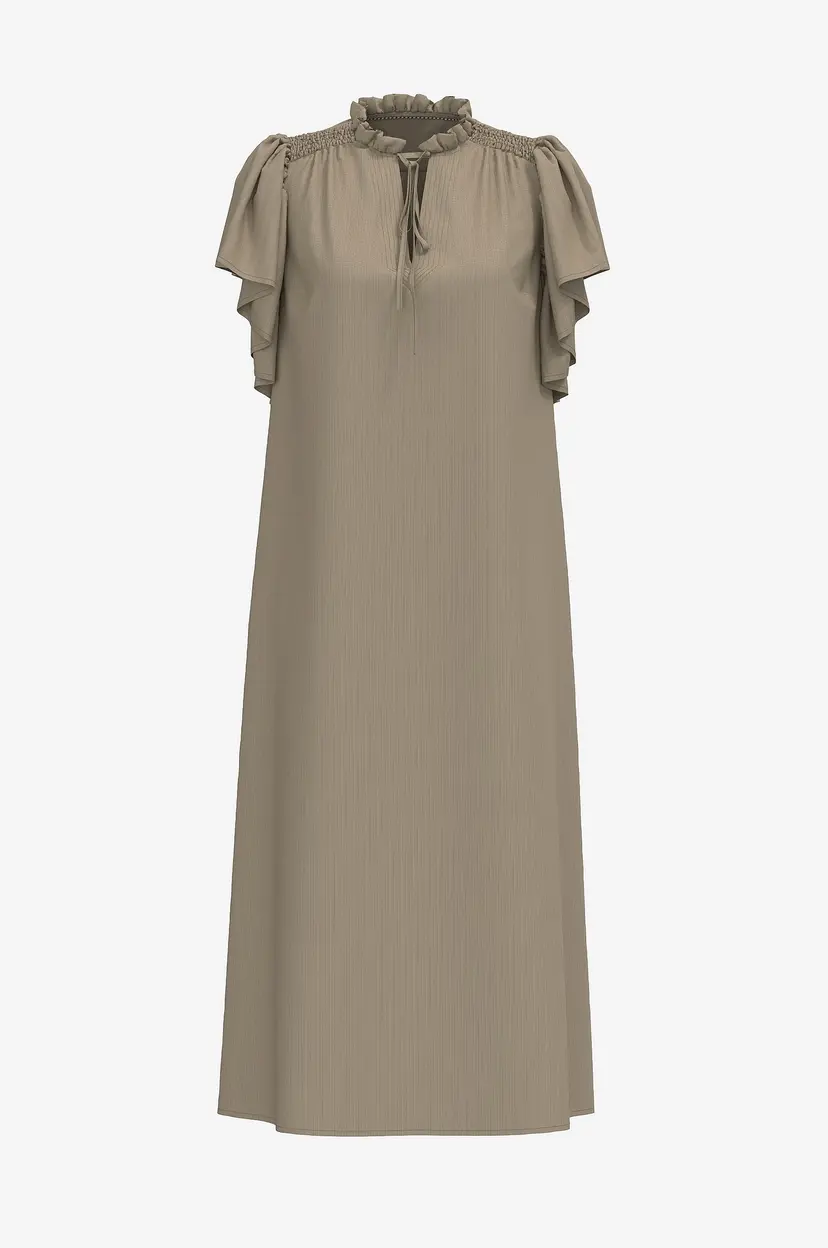 Co'couture Kjole HeraCC SS Frill - Beige