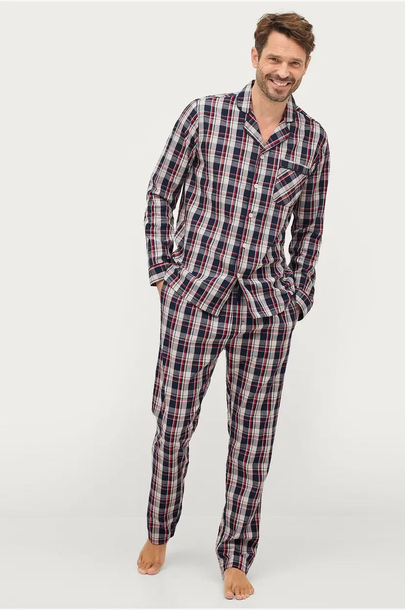 Ellos Collection Pyjamas Lance i poplin - Blå