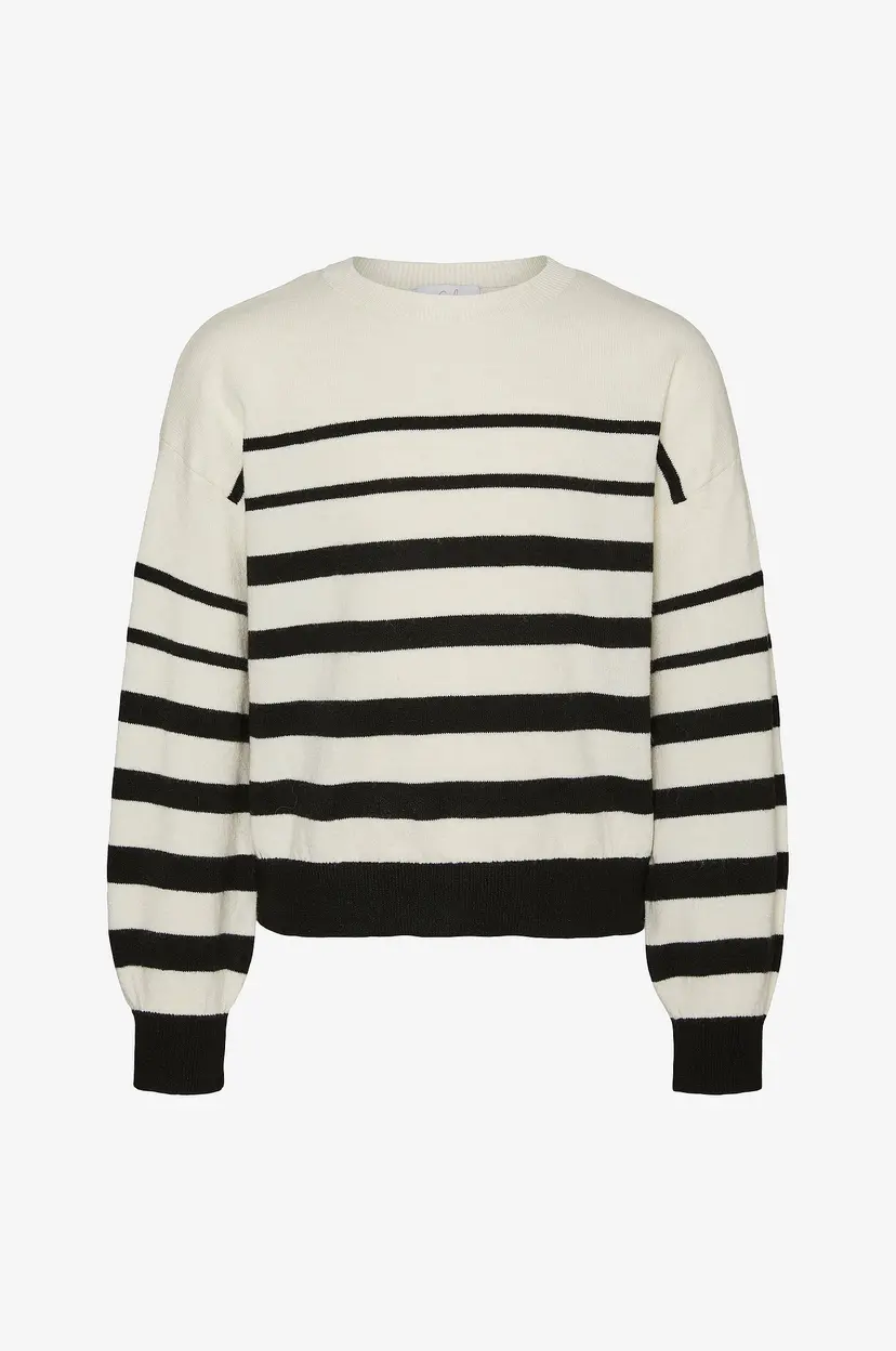 Vero Moda Girl Genser vmRain LS O-neck Pullover Girl - Beige