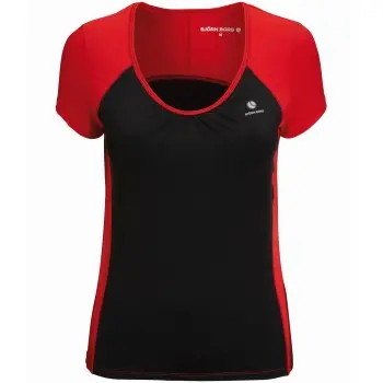 Björn Borg Björn Borg Wake S-S Tee Chinese Red Svart/Rød polyester X-Small Dame