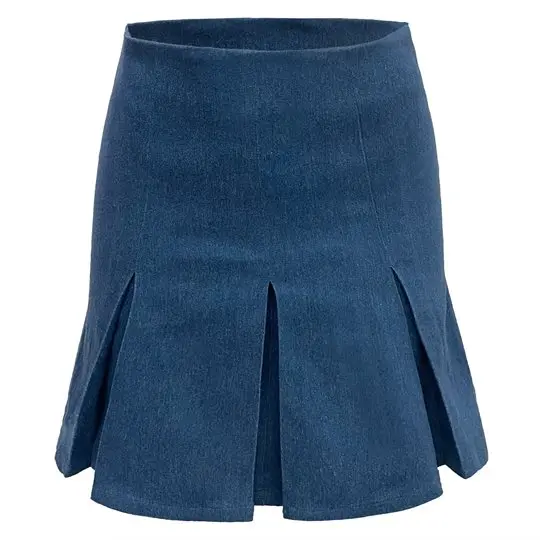 Liberté essentiel Liberté - Asta Plisse Skirt - Blue Denim