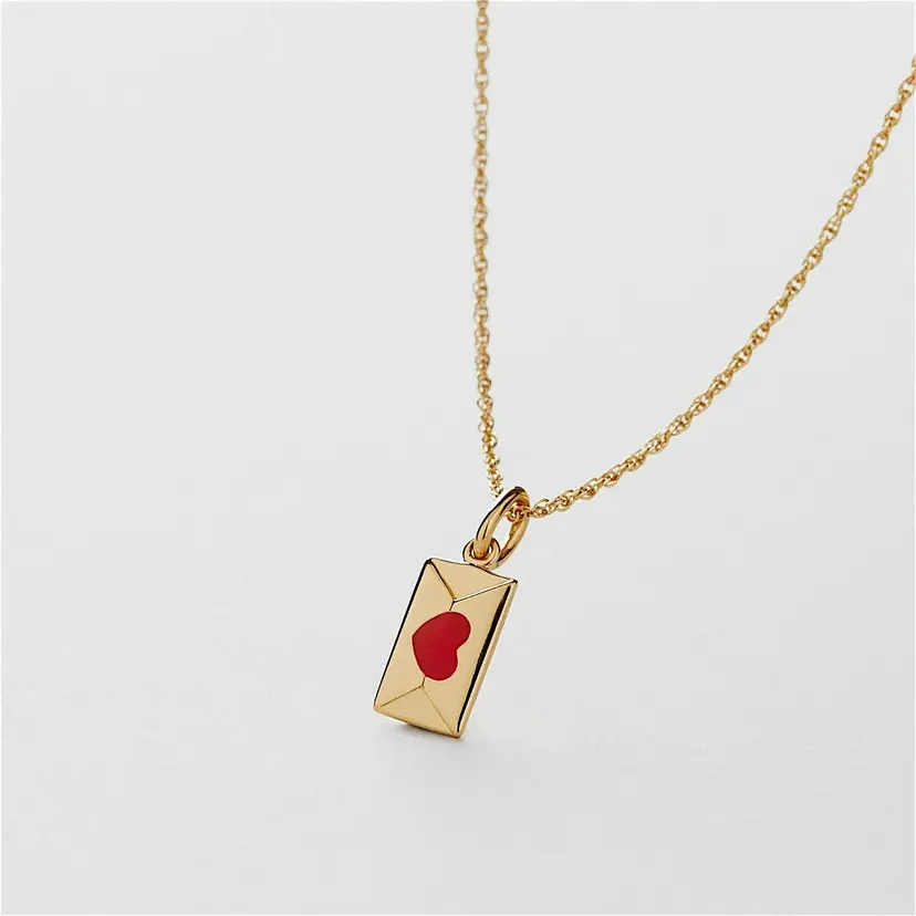 Safira Heart Letter Halskjede