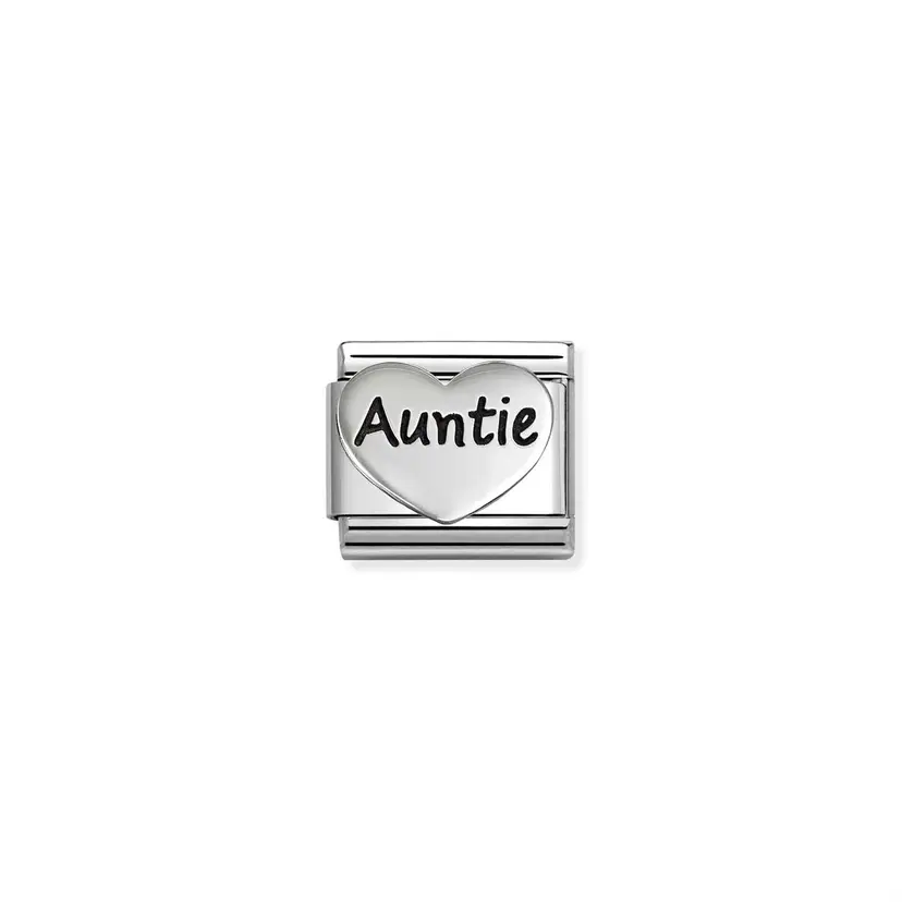 Nomination Silver Auntie Heart