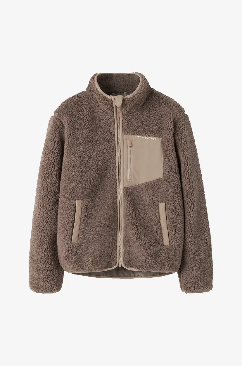 NAME IT Fleecejakke nknMattia Sherpa Jacket Pb1 - Natur