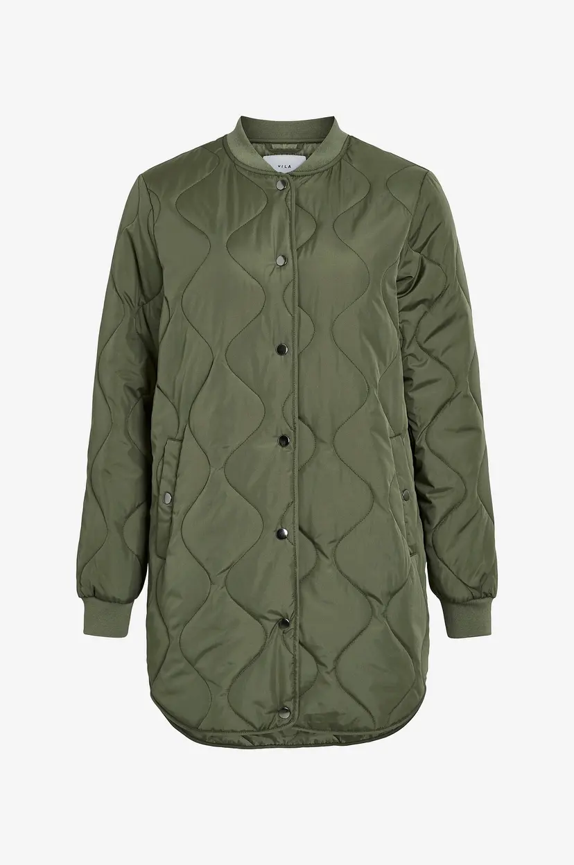 Vila Vattert jakke viTate L/S Quilt - Grønn