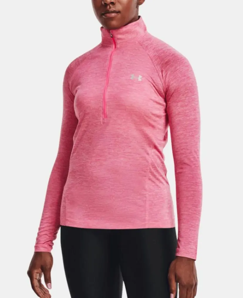 Under Armour Under Armour Tech 1/2 Zip - Twist Wmn Retro Pink/Metallic Silver