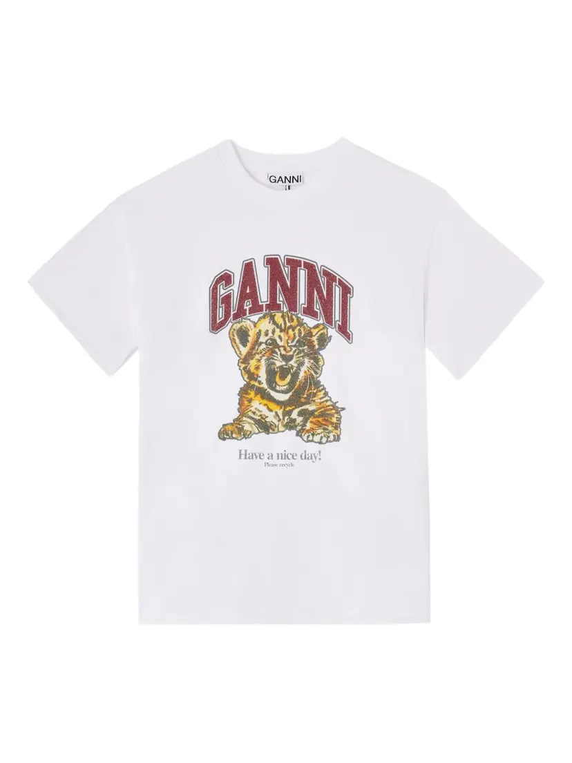 Ganni Ganni T-skjorter – Hvit
