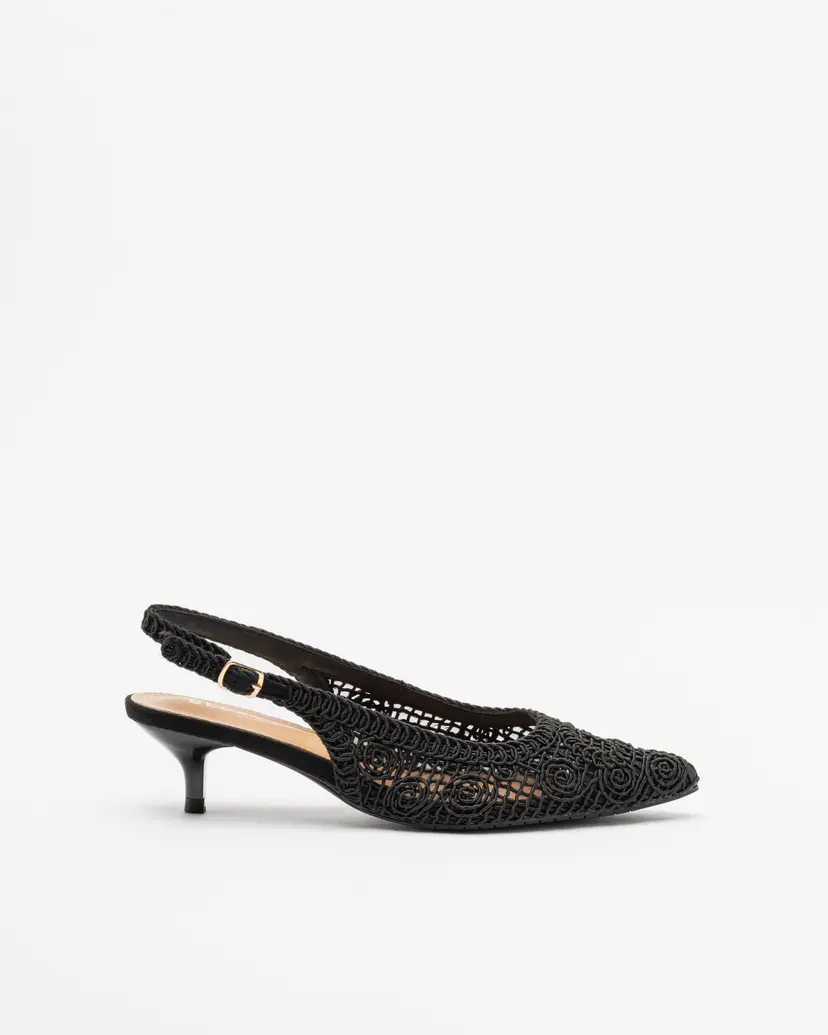 Gloss Gloss MGL13-S33 Black Slingback shoe