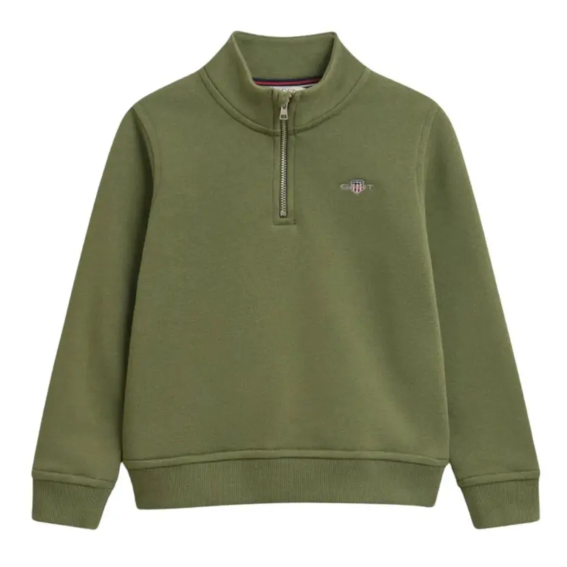 GANT Gant - Genser Shield Half Zip Sweat Washed Olive