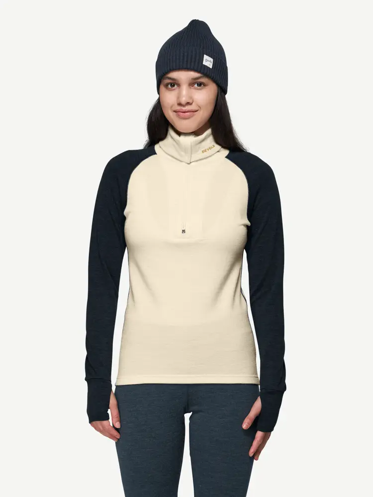Devold Devold - Expedition Merino Silk Zip Dame - Large - Blå