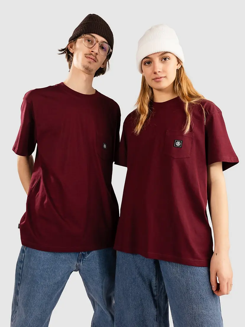 Element Element Icon Label Pocket T-skjorte rød