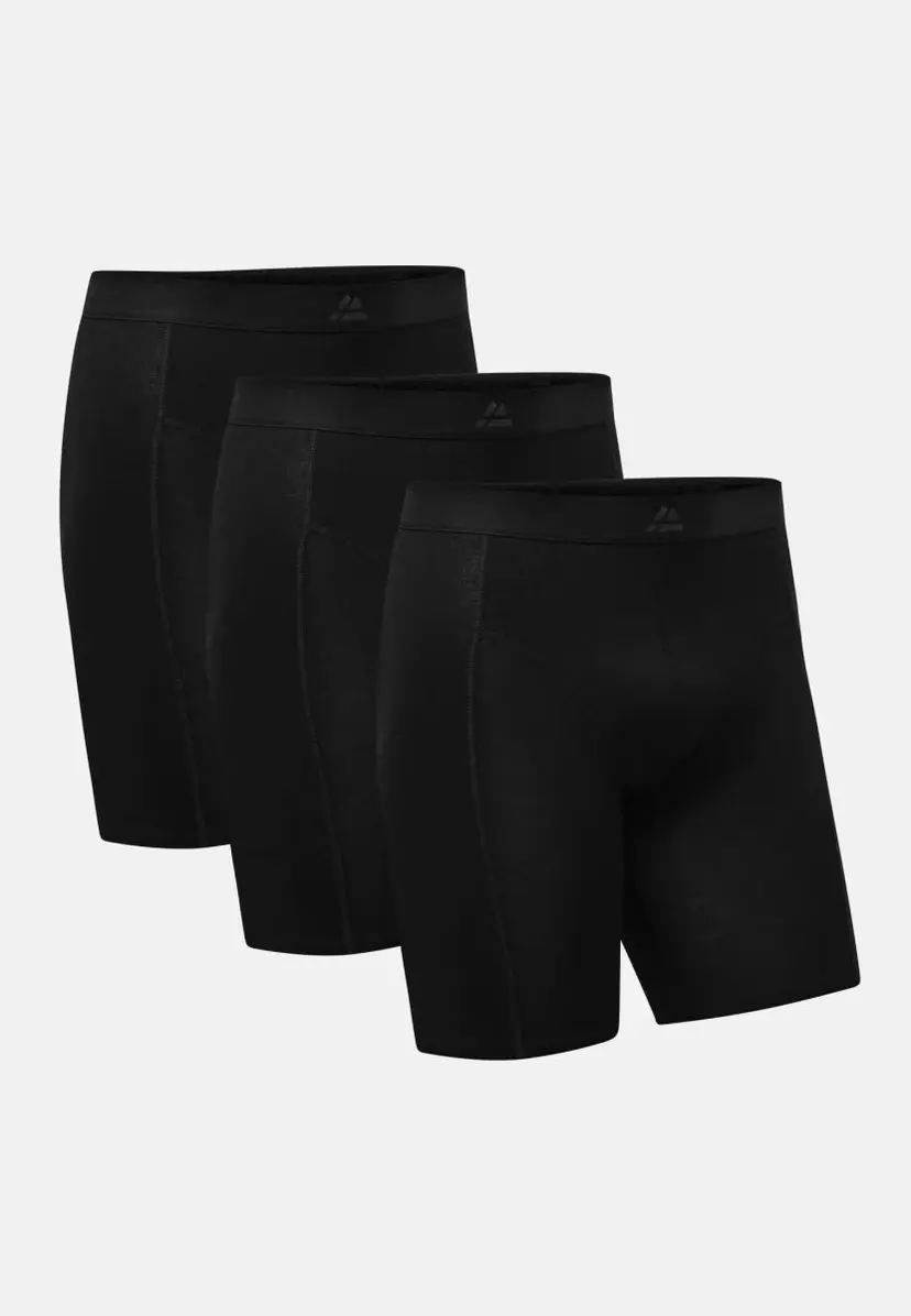 DANISH ENDURANCE BAMBOO LANGE BOXERSHORTS fra DANISH ENDURANCE, Sort Størrelse 2XL, Bambus, Anti-hul Garanti, OEKO-TEX CERT.