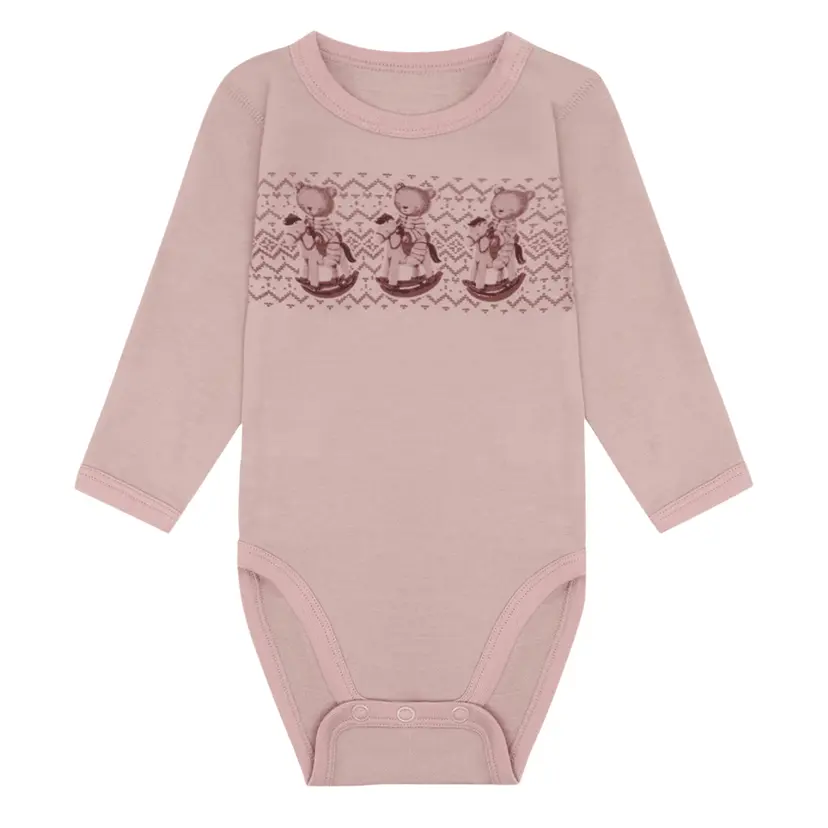 Hust and Claire Hust & Claire - Body i Ull/Bambus Teddy Dusty Rose