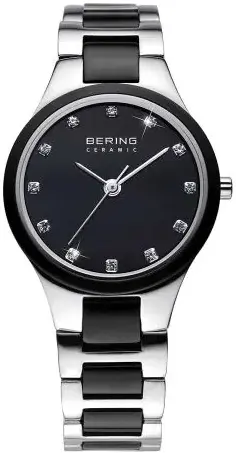 BERING Bering Dameklokke 32327-749 Ceramic Sort/Keramik Ø27 mm