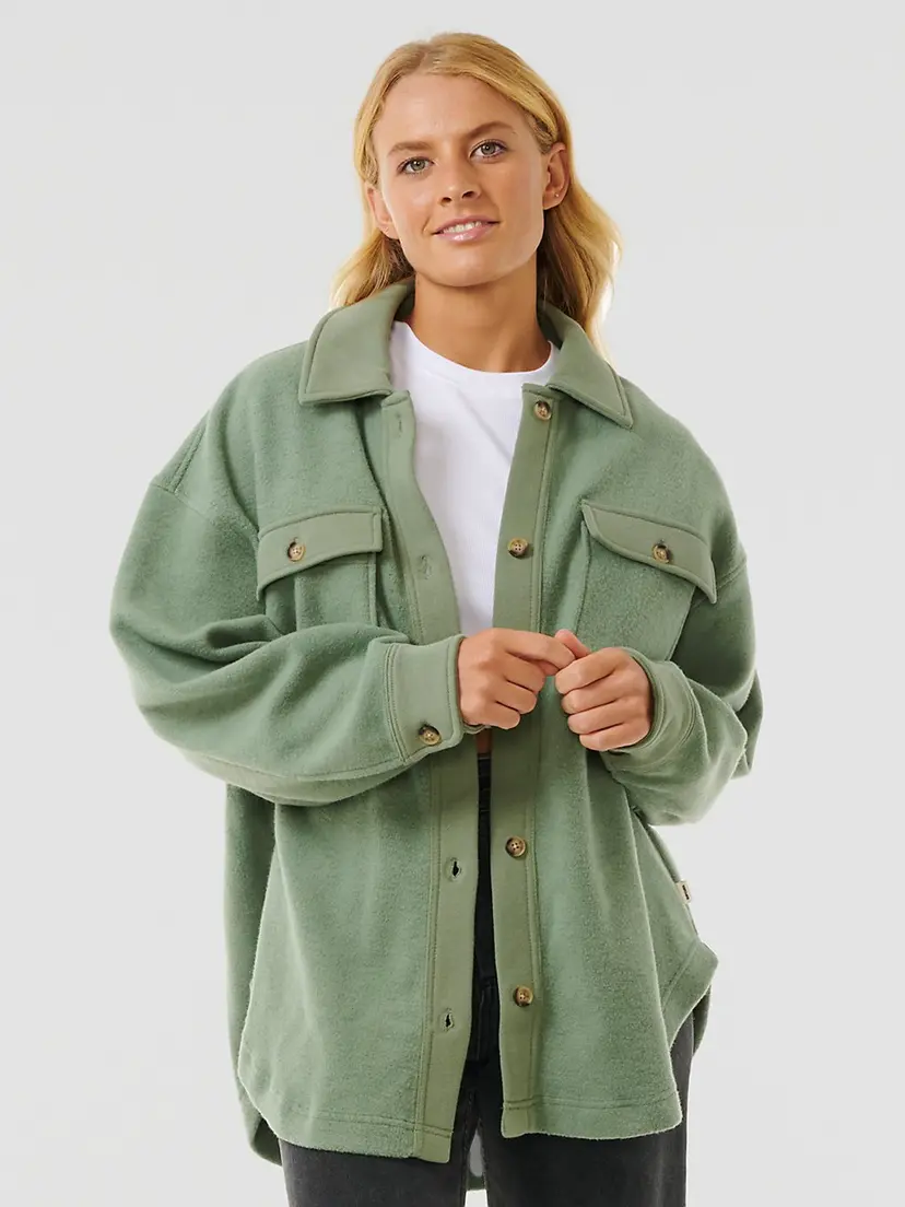Rip Curl Rip Curl High Tide Fleece Shacket Jakke grønn