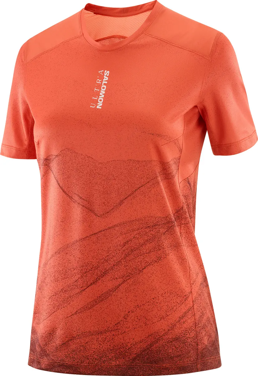 Salomon Salomon Women's S/LAB Ultra Tee Aop Burnt Sienna/decadent Chocolate/