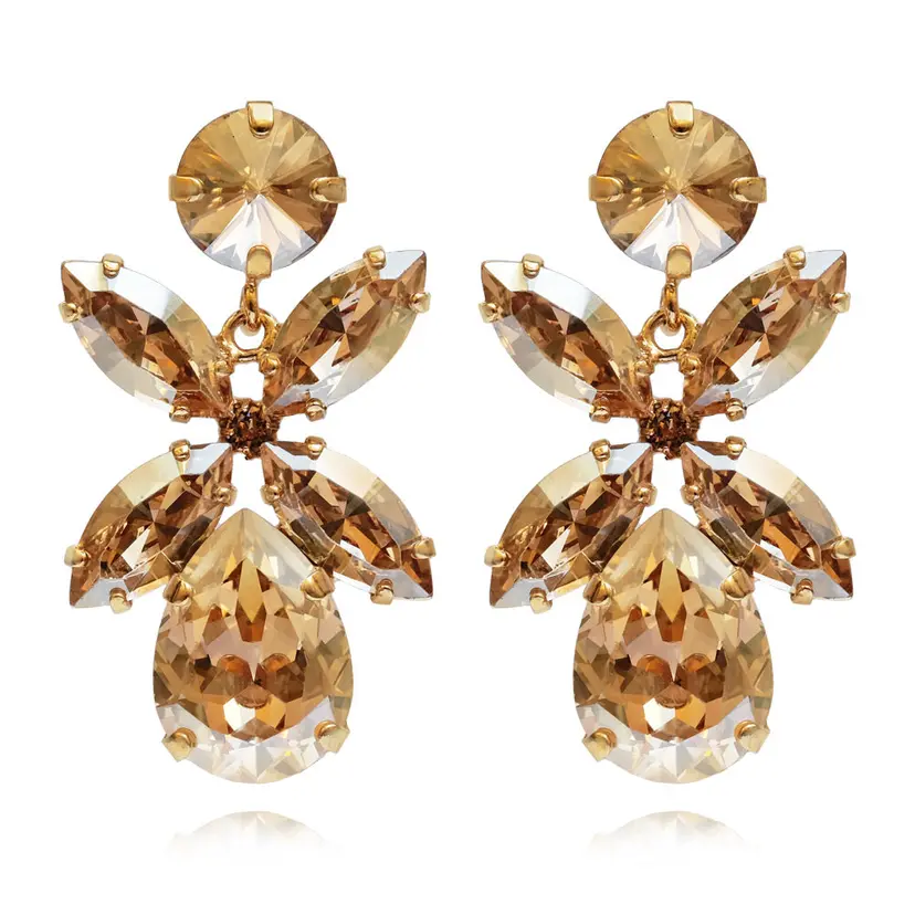 Caroline Svedbom Dione Earrings Gold Golden Shadow