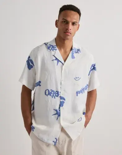 Oas OAS Romantique Rocco Shirt Kortermede skjorter Blå