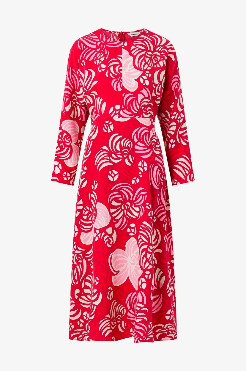 Marimekko Kjole Rytmi Torstai - Rød