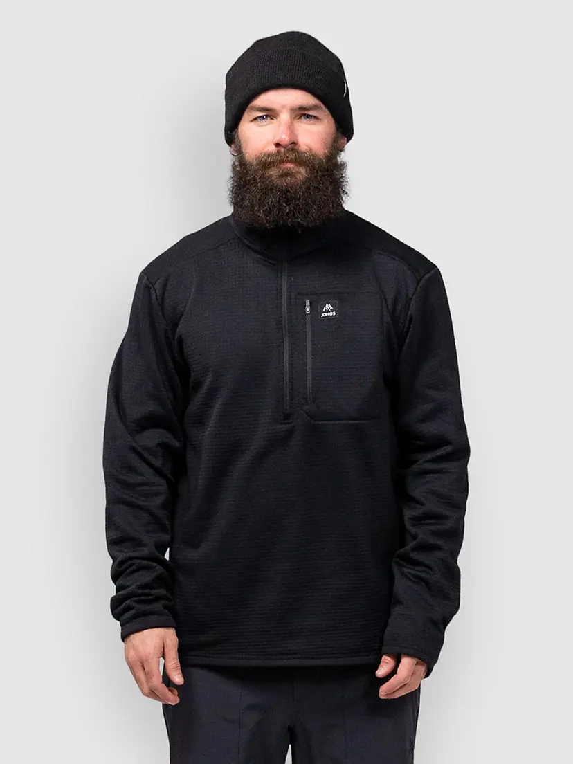 Jones Snowboards Jones Snowboards Flagship Rec Grid Fleecejakke svart