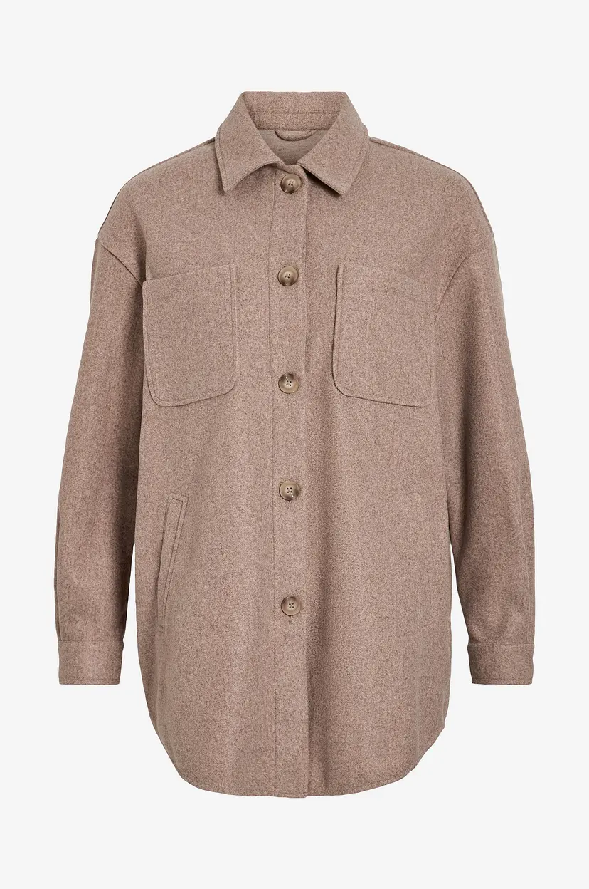 Vila Skjortejakke viKimmi Shirt L/S Jacket - Brun