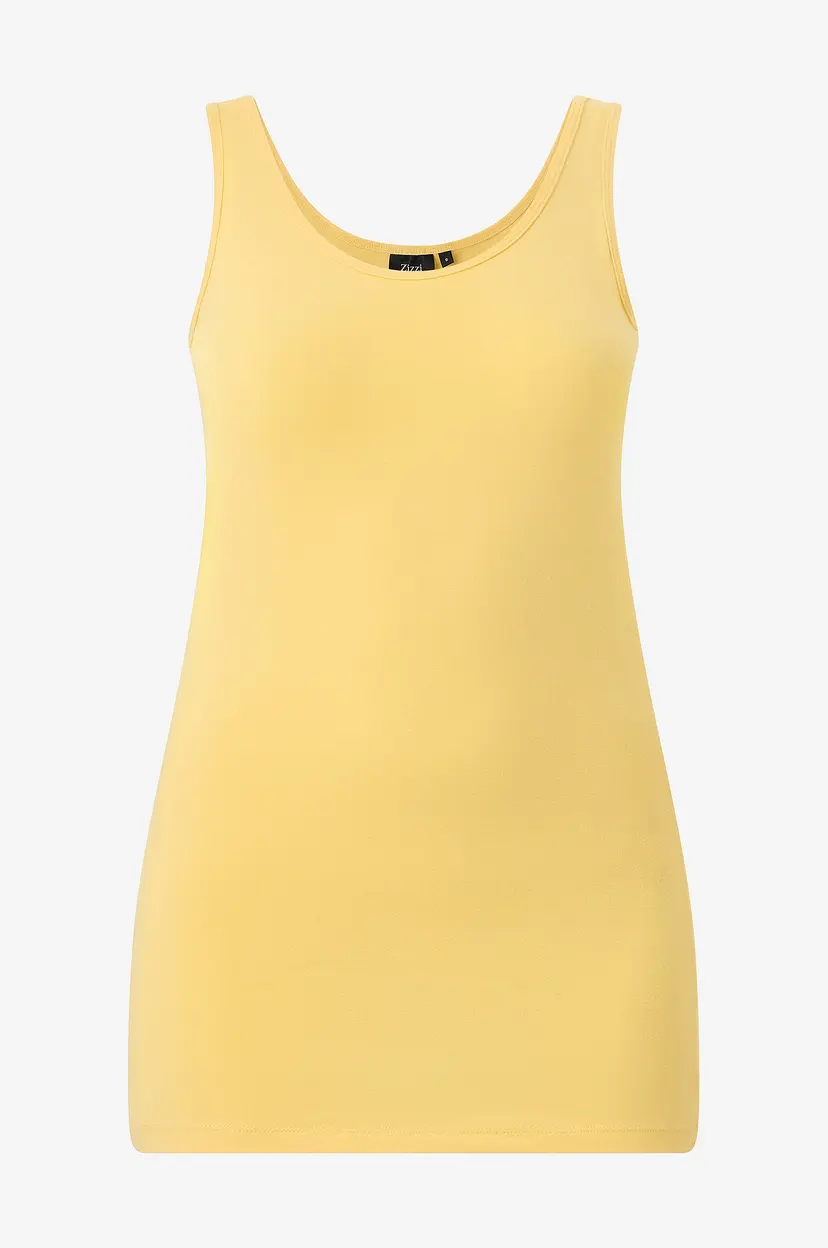 Zizzi Singlet Cotton Basic Top - Gull