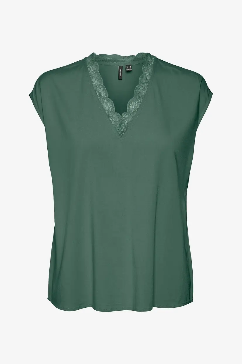 Vero Moda Topp vmBella SL Lace - Grønn
