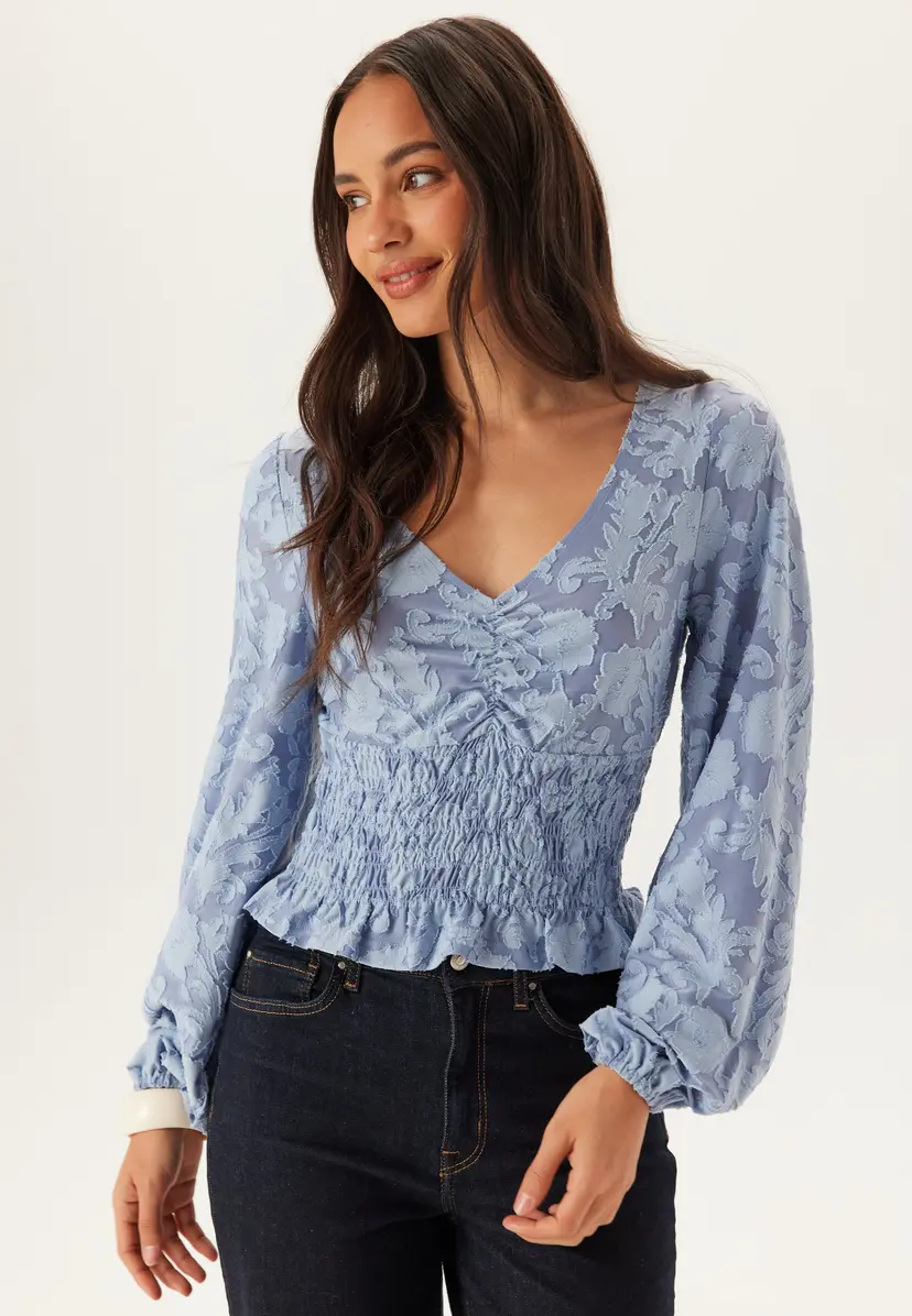 Bubbleroom Structure Floral Smock Top