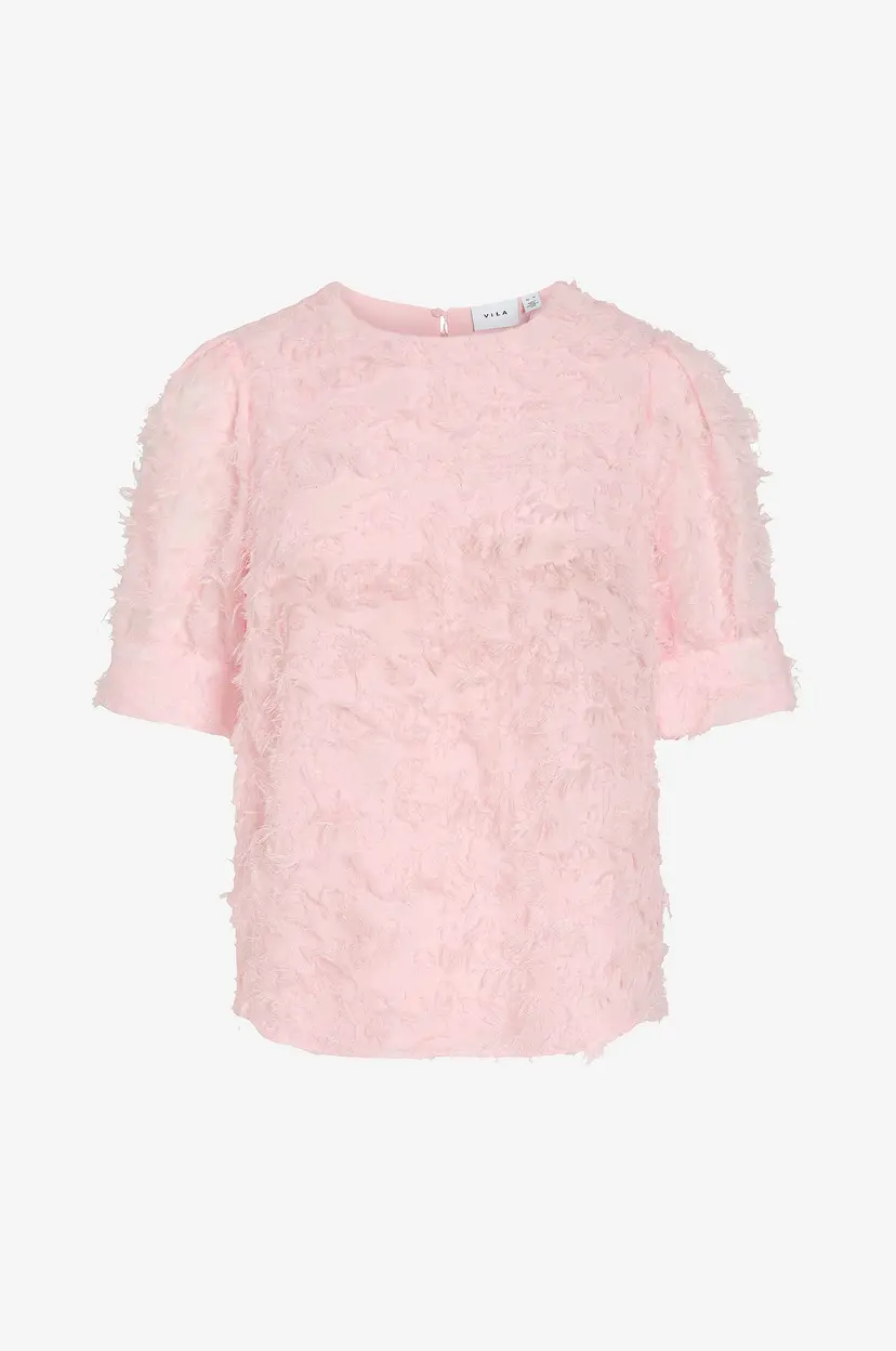 Vila Bluse viLacila O-neck 2/4 Top - Rosa