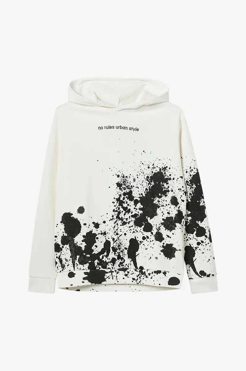 NAME IT Hettegenser nkmNajones LS Loose Sweat WH Bru - Hvit