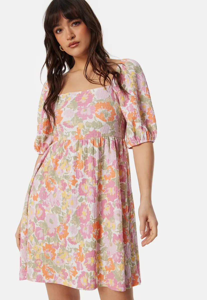 Bubbleroom Puff Sleeve Short Dress
