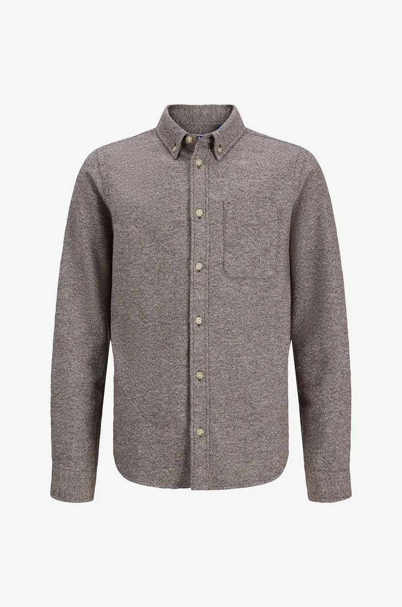Jack & Jones Skjorte Jprbluharvey Twill Solid L/S Shirt - Brun
