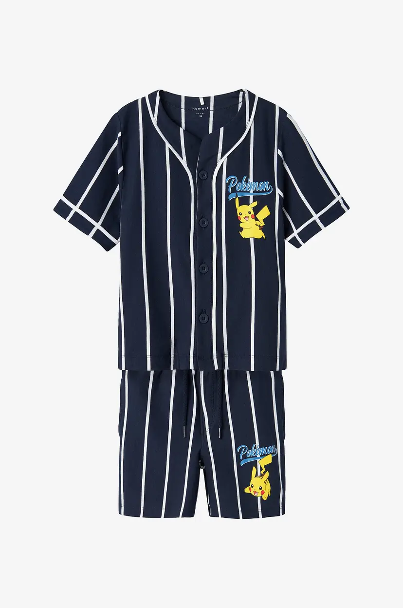 NAME IT Skjorte + shorts nkmMaska Pokemon Nreg Shortsset Sky - Blå